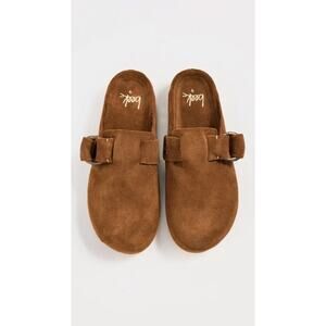 BEEK Chestnut Suede Vulture Clogs Mules NIB